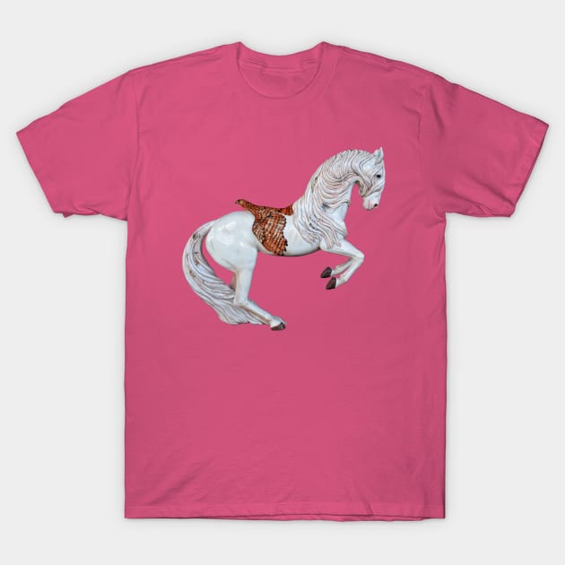 Carousel Horse Photo T-Shirt by DeniseBruchmanPhotography